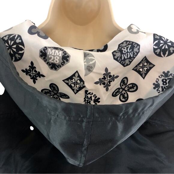 Disney Parks Authentic Lined MM28 Full Zip Hooded Black Outdoor Rain Jacket - Picture 14 of 16